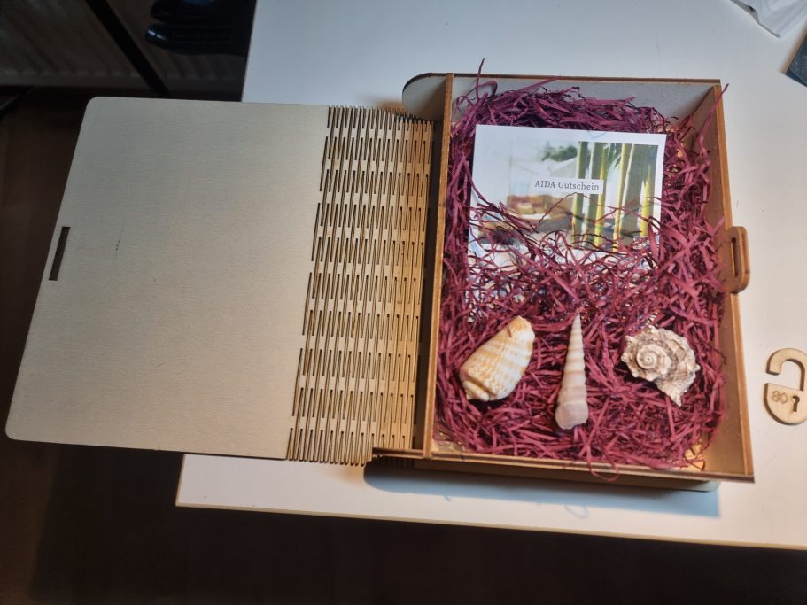 als Geschenkverpackung z. B. für einen Gutschein