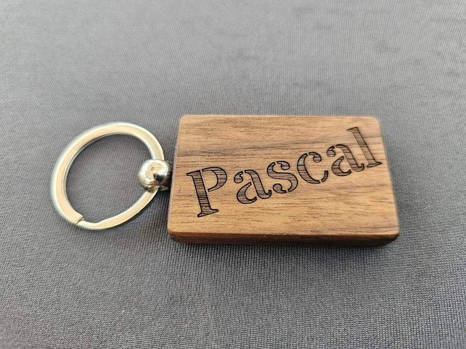 Schlüsselanhänger Nussbaum-Holz