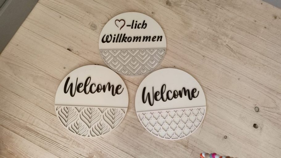 Türschilder Welcome / Willkommen