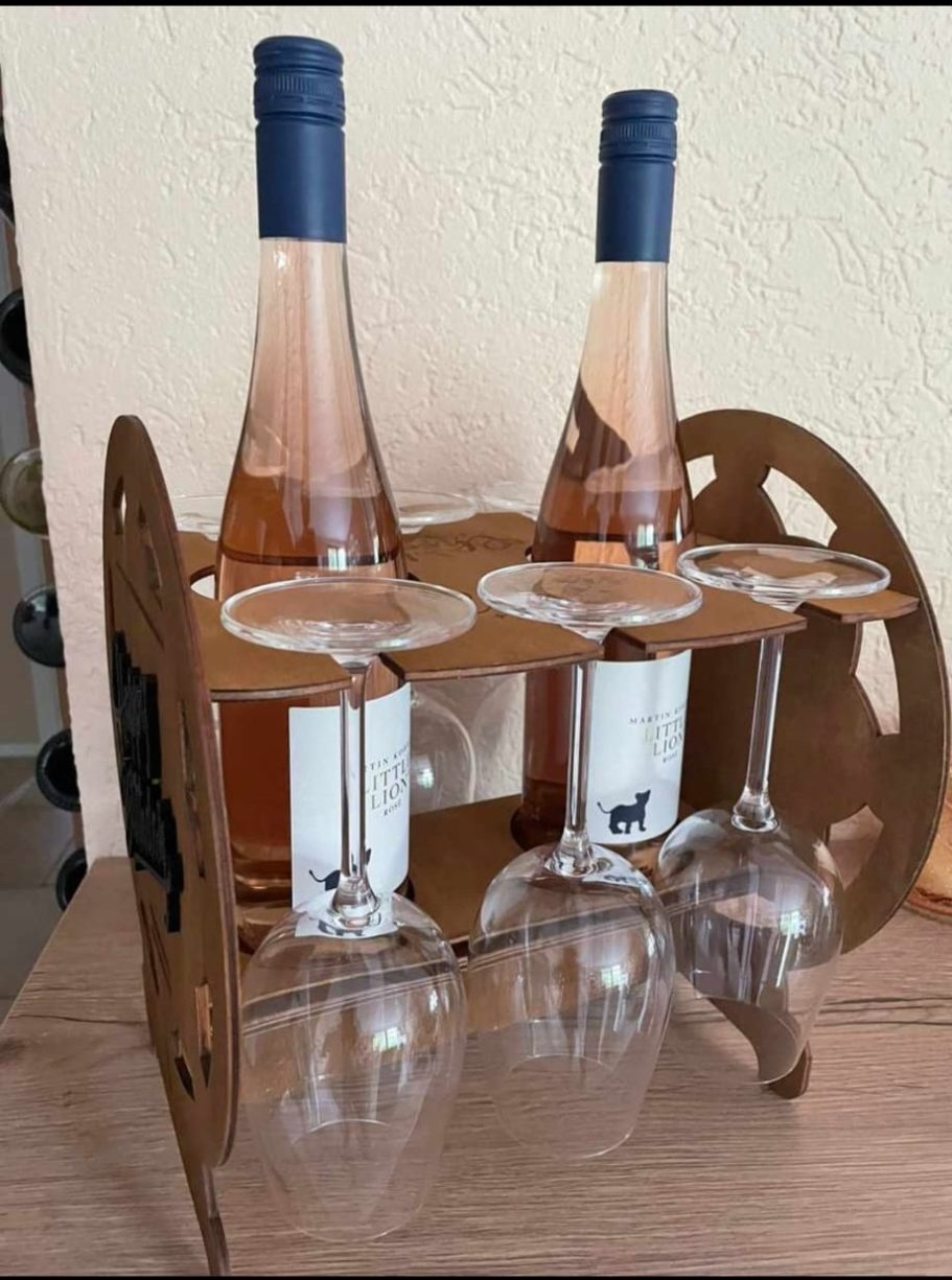 Weinständer aus Holz