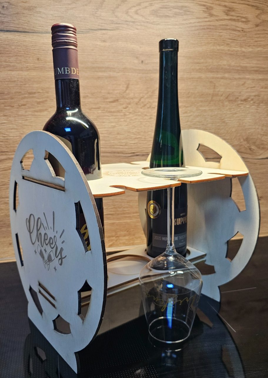 Weinständer "Cheers" - natur